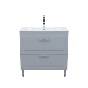 Тумба с раковиной IDDIS Oxford 80 напольная, светло-серый OXF80L0i95K