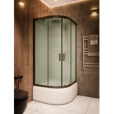Душевая кабина Frank F409/2 М Black 90x90 стекло матовое