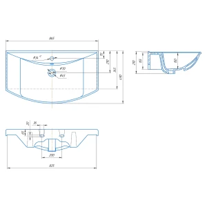 Раковина Kirovit Стиль 85