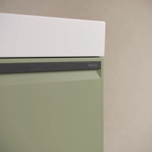 Тумба под раковину Aqwella Pure 81 с одним ящиком, шалфей зеленый