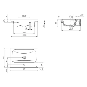 Раковина Cersanit Moduo 60