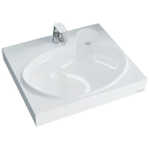 Раковина Санта Сатурн 60 над стиральной машиной 900126, искусственный камень, белый