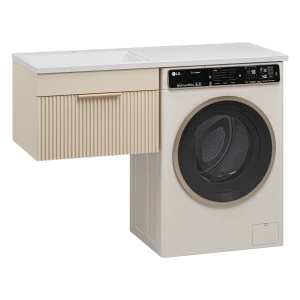 Тумба под раковину Brevita Enfida 60 под стиральную машину подвесная (бежевая)