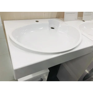 Раковина Санта Сатурн 60 над стиральной машиной 900126, искусственный камень, белый