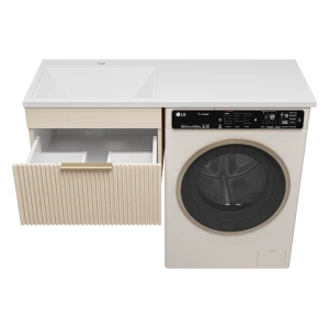 Тумба под раковину Brevita Enfida 60 под стиральную машину подвесная (бежевая)