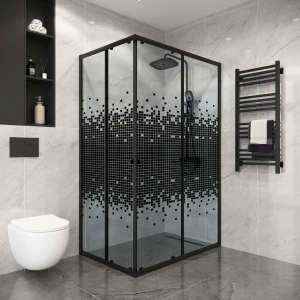 Душевое ограждение Niagara Eco NG-1018-14QBLACK 100х80