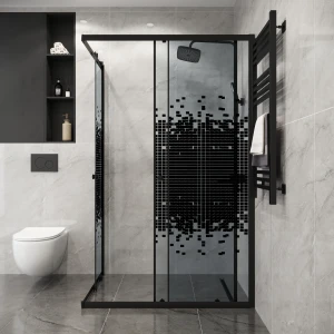 Душевое ограждение Niagara Eco NG-1018-14QBLACK 100х80
