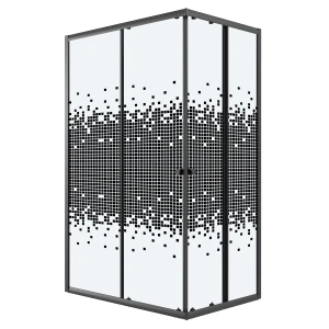 Душевое ограждение Niagara Eco NG-1018-14QBLACK 100х80