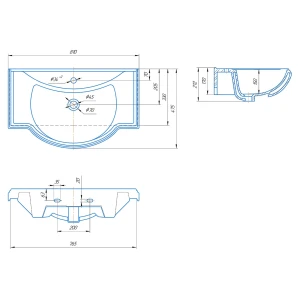 Раковина Kirovit Классик 80