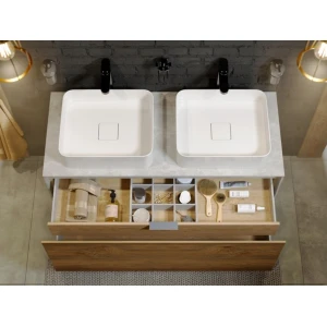 Подвесная тумба под раковину Aqwella Mobi 120, бетон светлый