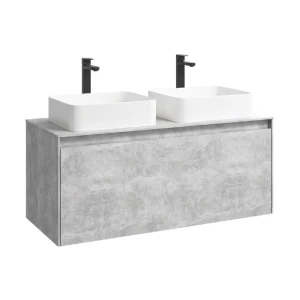 Подвесная тумба под раковину Aqwella Mobi 120, бетон светлый