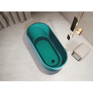 Прозрачная ванна ABBER Kristall AT9706Aquamarin 170х80 бирюзовая