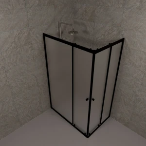 Душевое ограждение Triton Вента-Блэк-Вельвет 120х80