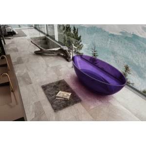 Прозрачная ванна ABBER Kristall AT9702Amethyst 180х85 фиолетовая