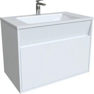 Тумба с раковиной IDDIS Esper 80 подвесная с ящиками, белая ESP80W0i95K