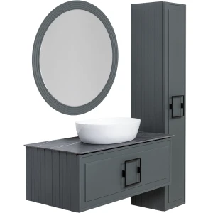 Зеркало с подсветкой La Fenice Terra Grigio 65 серо-зелёное