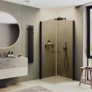 Душевой уголок Maybah Glass на монопетлях 80х80 MGY-1297-6 Бронза