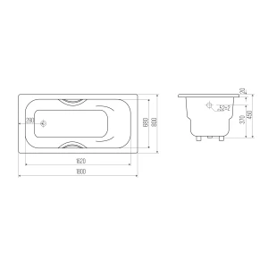 Чугунная ванна GOLDMAN Donni 180х80