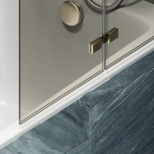 Шторка на ванну Maybah Glass складная 2 секции 51.5х140 MGV-573-3 Бронза