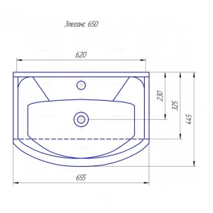Раковина Санта Элеганс 65