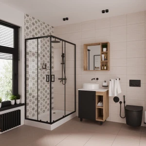 Душевое ограждение Niagara Nova NG-6810-08ВLACK 120х80