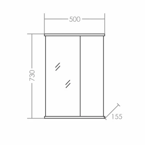 Зеркальный шкаф СанТа Прима 50 101100 универсальный, правый
