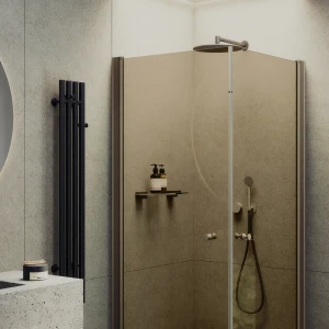 Душевой уголок Maybah Glass на монопетлях 80х80 MGY-1297-2 Бронза