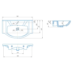 Раковина Kirovit Элеганс 75