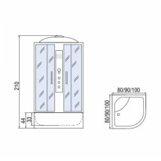 Душевая кабина River Desna 90/44 MT 90х90