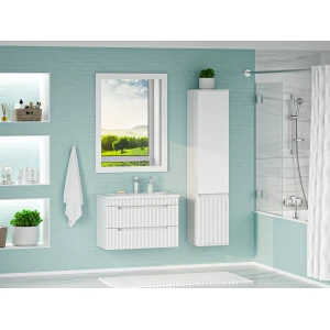 Тумба под раковину Brevita Ariana 80 подвесная (белая)