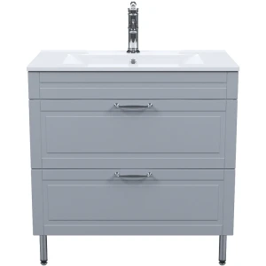 Тумба с раковиной IDDIS Oxford 80 напольная, светло-серый OXF80L0i95K