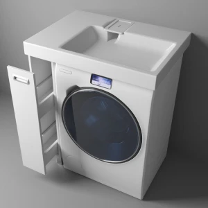 Тумба с раковиной Эстет Riga Luxe 80 L с ящиком, белая