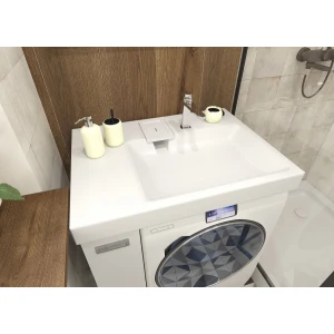 Тумба с раковиной Эстет Riga Luxe 80 L с ящиком, белая