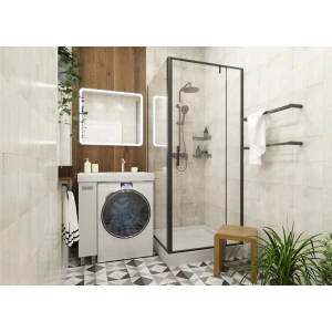 Тумба с раковиной Эстет Riga Luxe 80 L с ящиком, белая