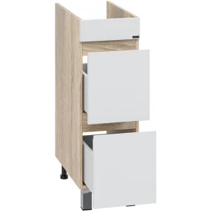 Тумба под раковину СанТа Марс 29 под стиральную машину, янтарная, с 2 ящиками