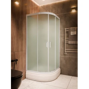 Душевая кабина Frank F409/1 М White 90x90 Б/К, стекло матовое