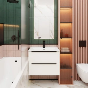 Тумба под раковину La Fenice Tesoro Platina 100 белый