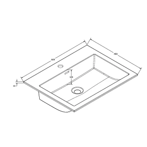 Раковина VсB-13600W из искусственного камня, цвет белый