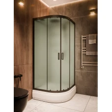 Душевая кабина Frank F409/1 М Black 90x90 стекло матовое