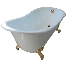 Чугунная ванна Magliezza Beatrice 153x76 ножки золото