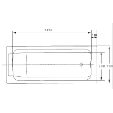 Чугунная ванна Jacob Delafon Parallel 170x70 E2948 с отверстиями для ручек