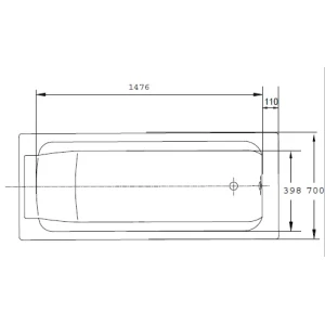 Чугунная ванна Jacob Delafon Parallel 170x70 E2948 с отверстиями для ручек