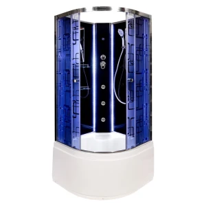 Душевая кабина AvaCan BM 4510 N black без крыши с LED-подсветкой и гидромассажем 100x100