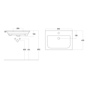 Раковина Dreja Soft 65