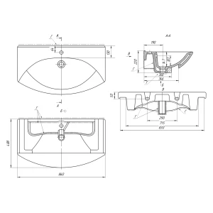 Раковина Dreja Laguna 85