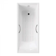 Ванна чугунная Delice Prestige 180х80 с отверстиями под ручки и антискользящим покрытием DLR230623R-AS