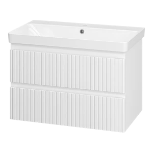 Тумба под раковину Brevita Victory 80 подвесная (белая)