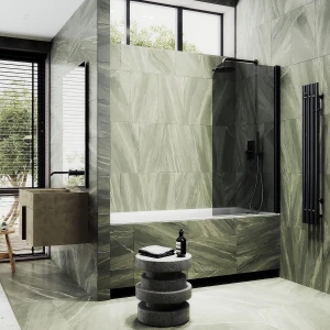 Шторка на ванну Maybah Glass поворотная на монопетле 40х140 MGV-603-6 Графит