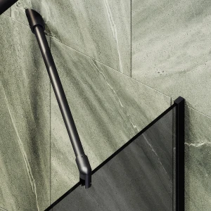 Шторка на ванну Maybah Glass в узком профиле 34х140 MGV-128-6у Графит