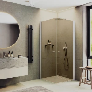 Душевой уголок Maybah Glass на монопетлях 80х80 MGY-1297-1 Бронза